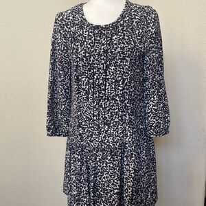 Burberry Brit Mini Dress Silk Ruffle Animal Print US 8